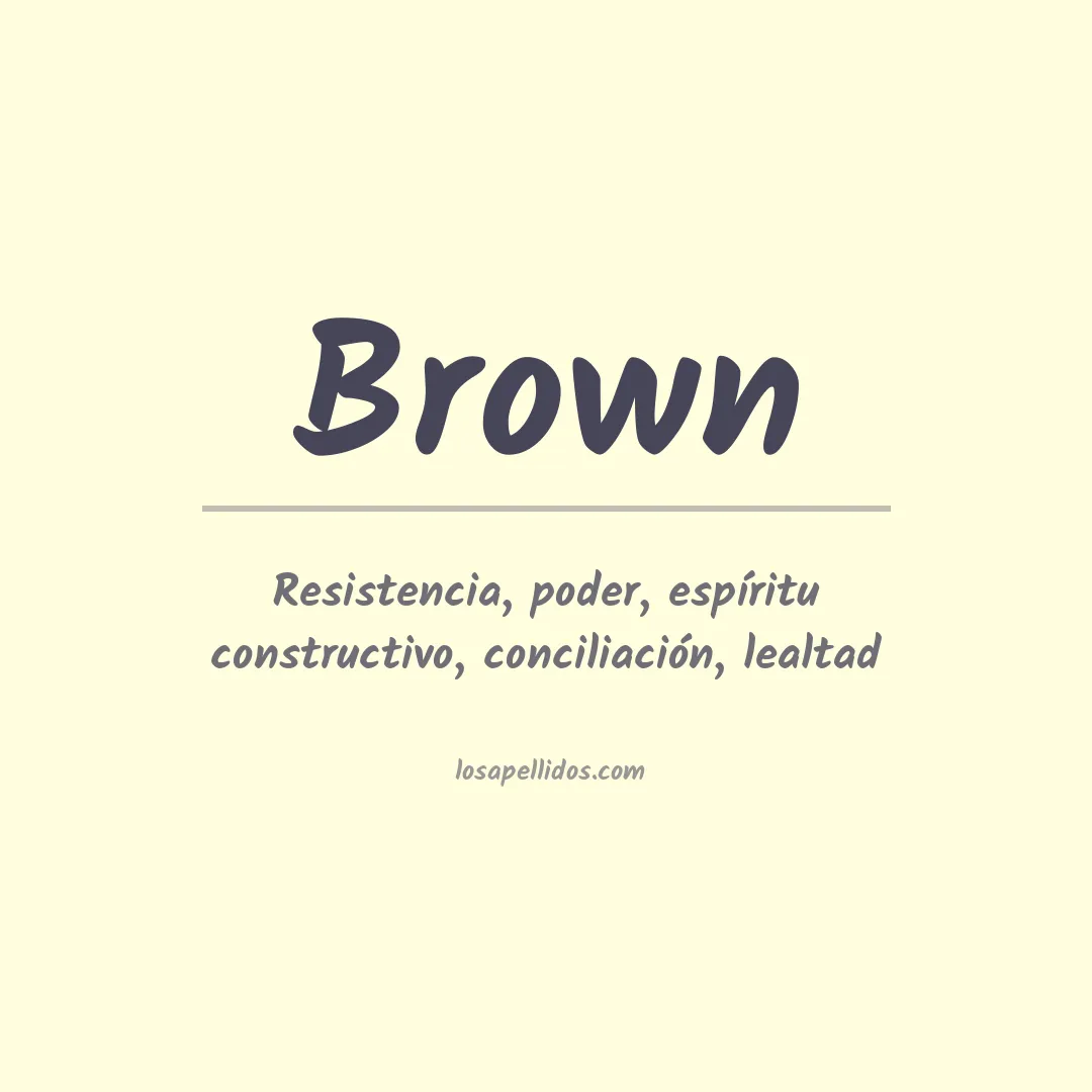 Apellido Brown
