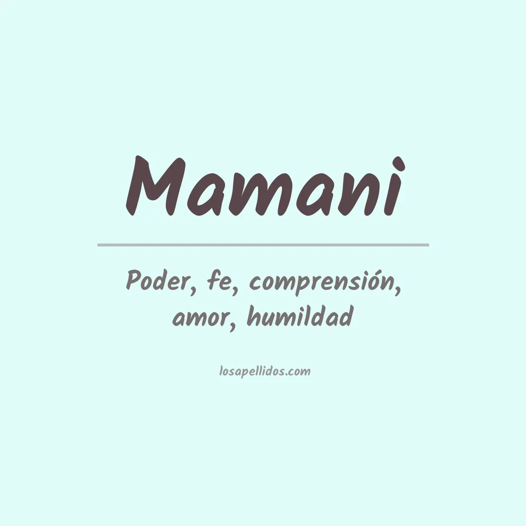 Apellido Mamani