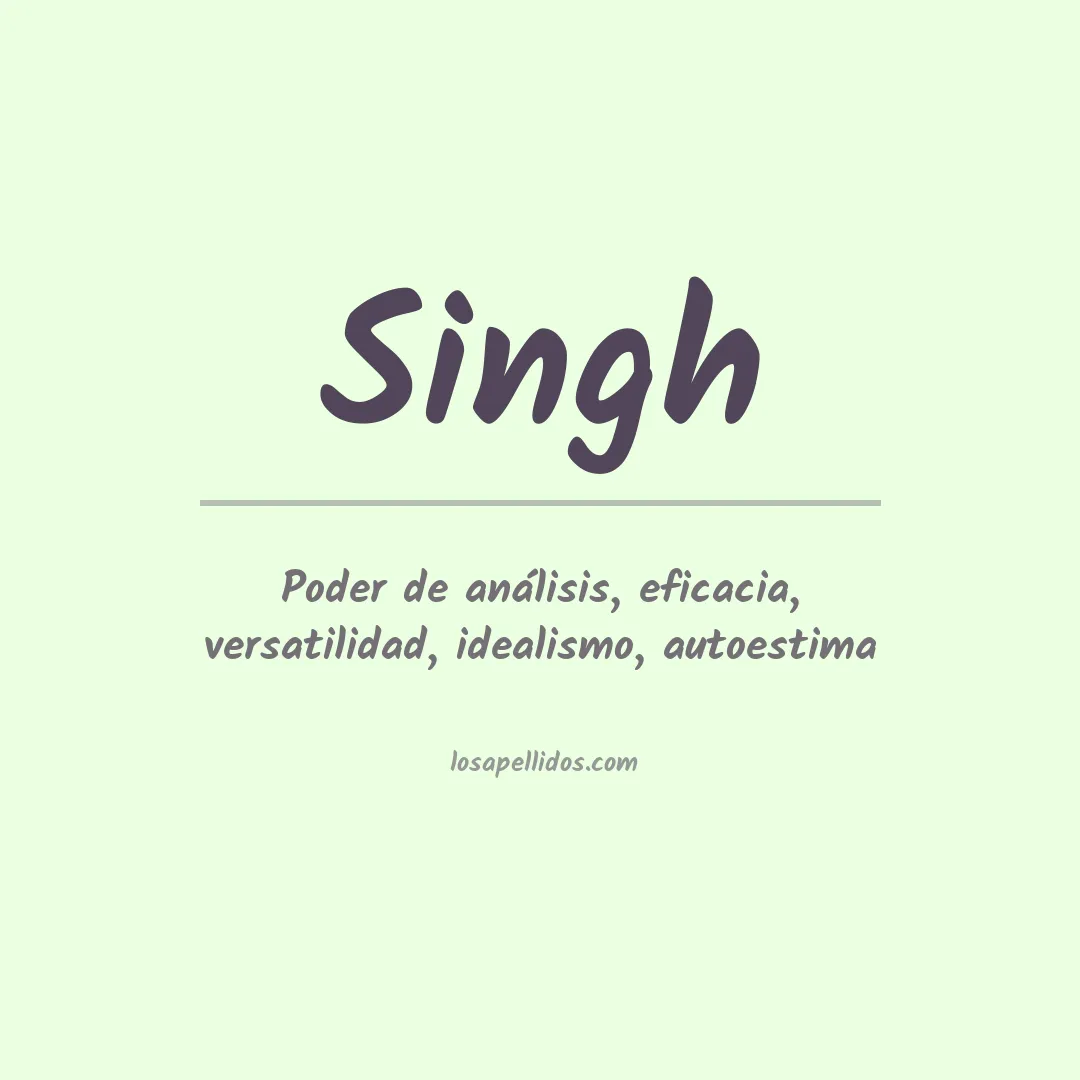 Apellido Singh