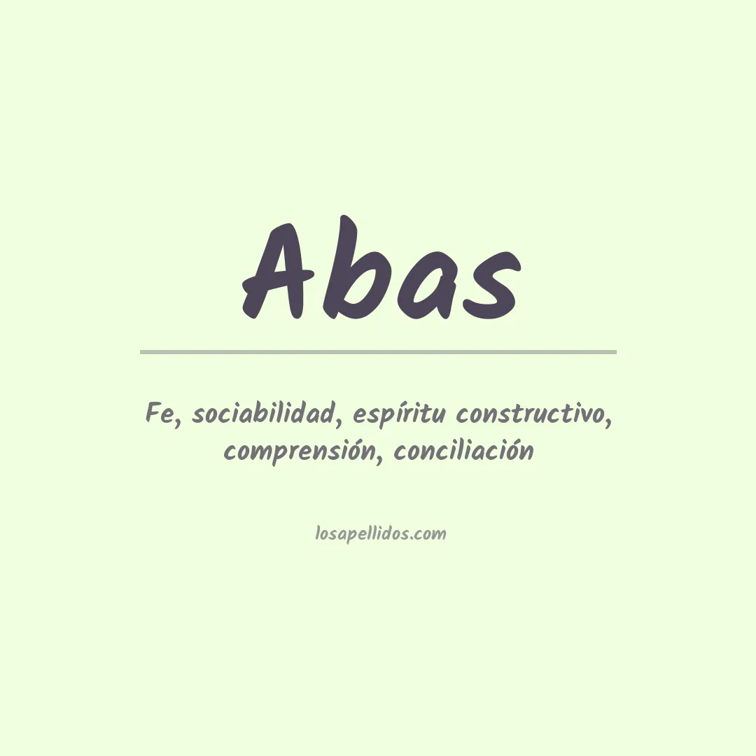Significado del Apellido Abas