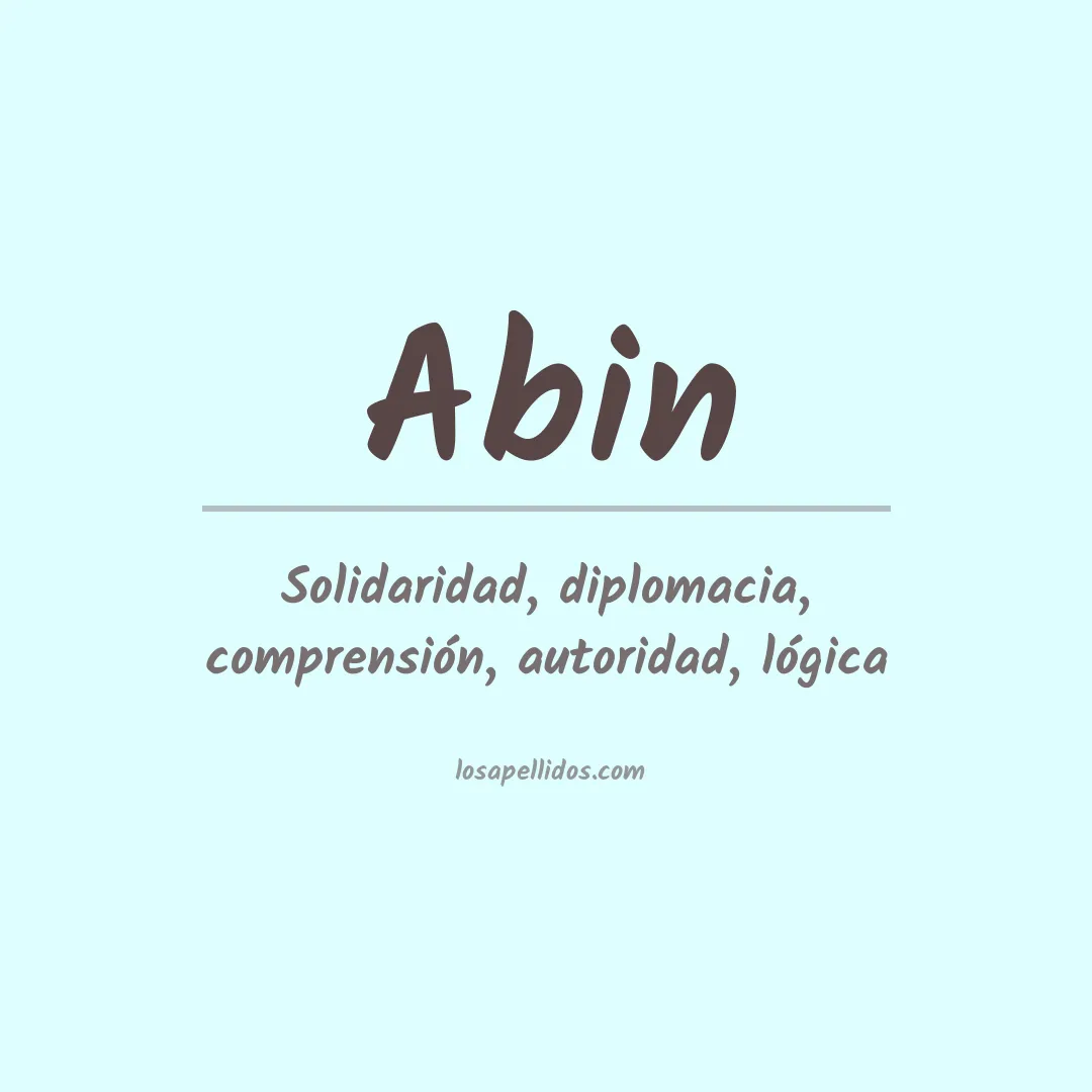 Significado del Apellido Abin