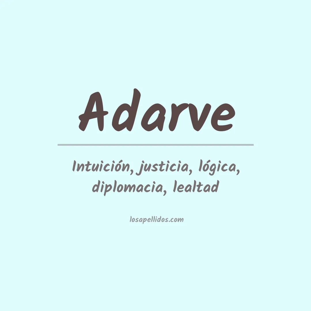 Significado del Apellido Adarve