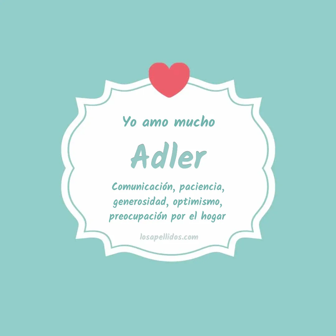 Yo amo mucho Adler