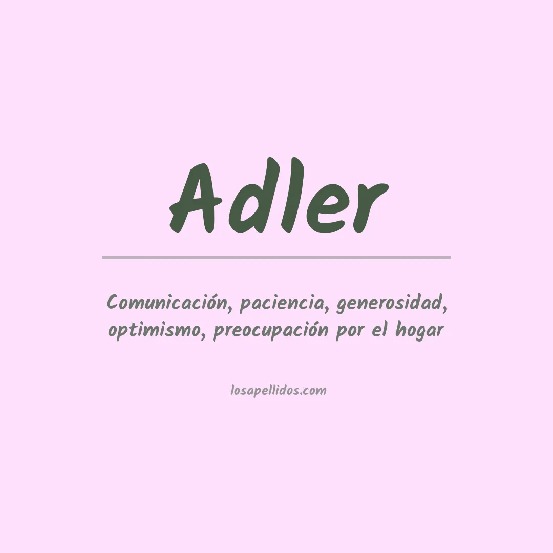 Significado del Apellido Adler
