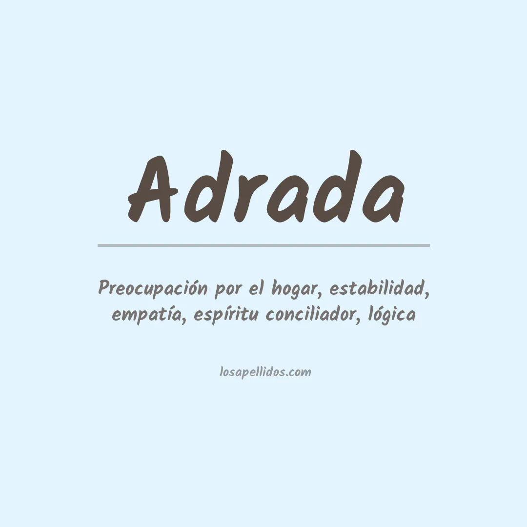 Significado del Apellido Adrada