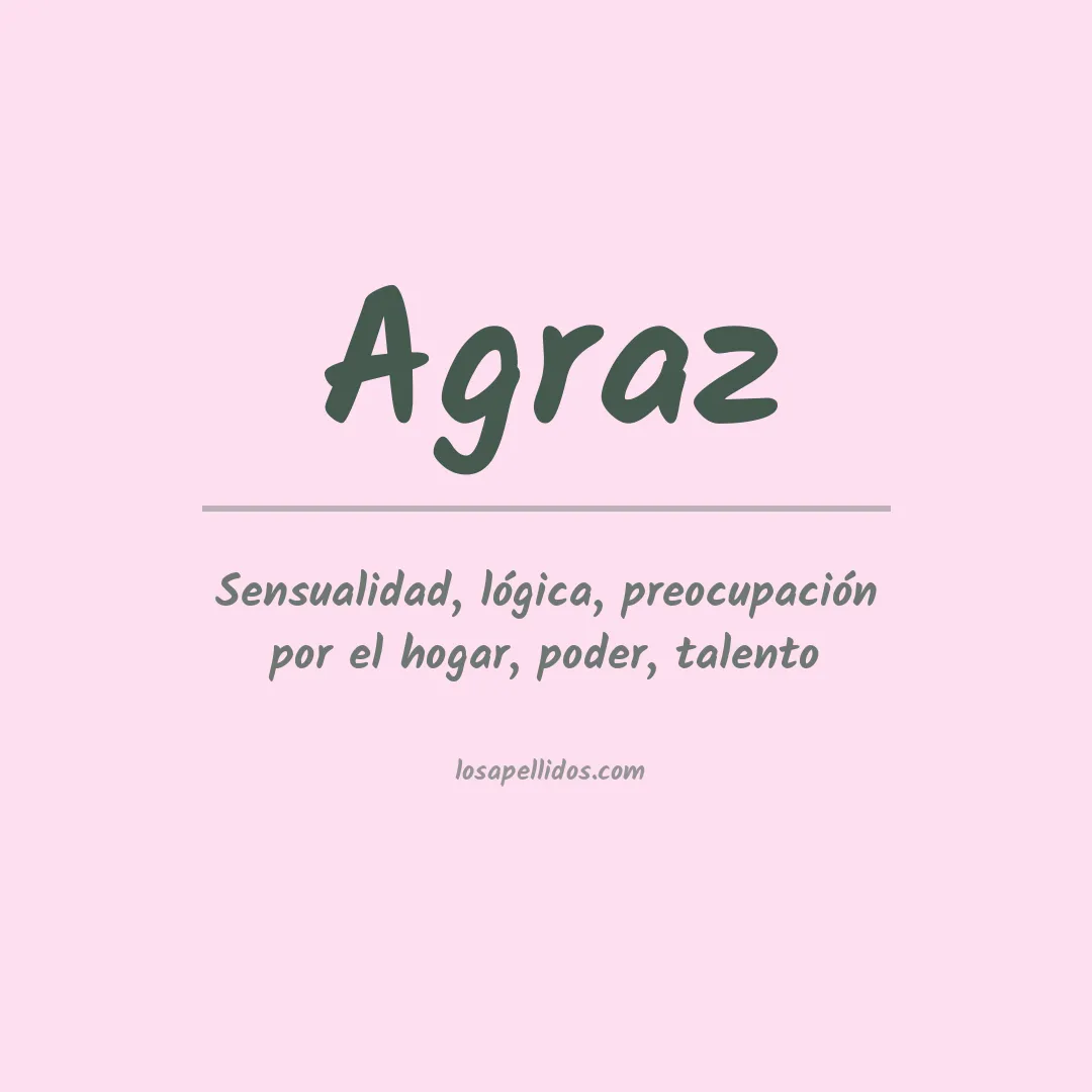 Significado del Apellido Agraz