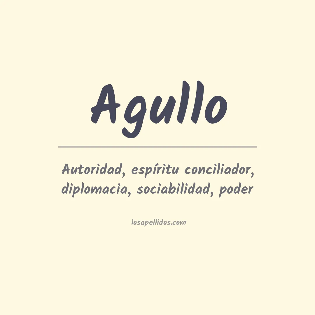 Significado del Apellido Agullo