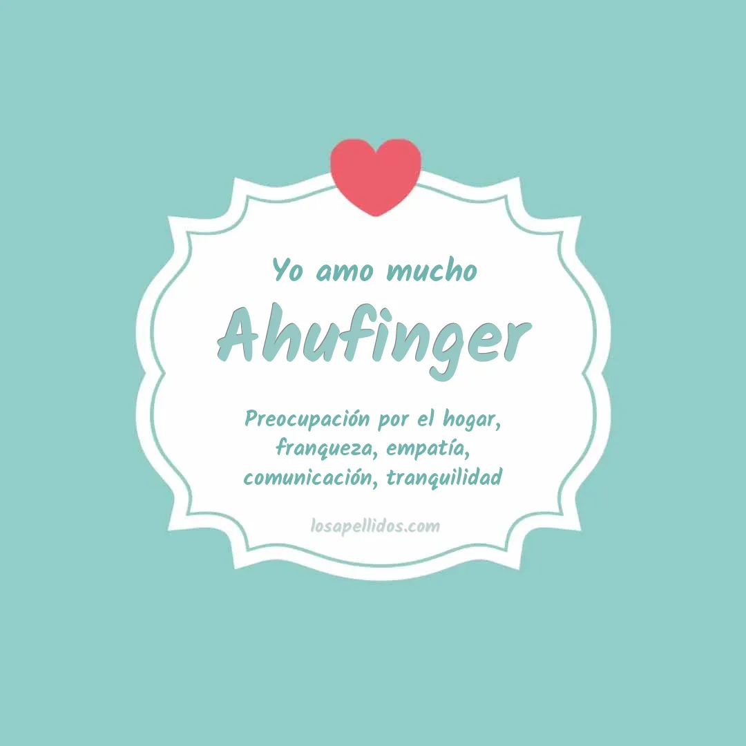 Yo amo mucho Ahufinger