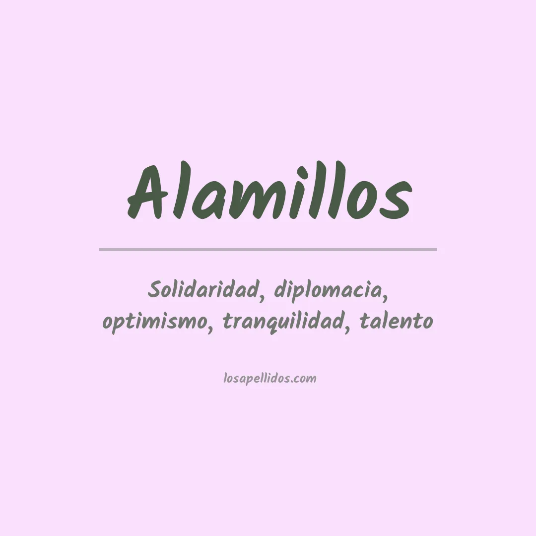 Significado del Apellido Alamillos