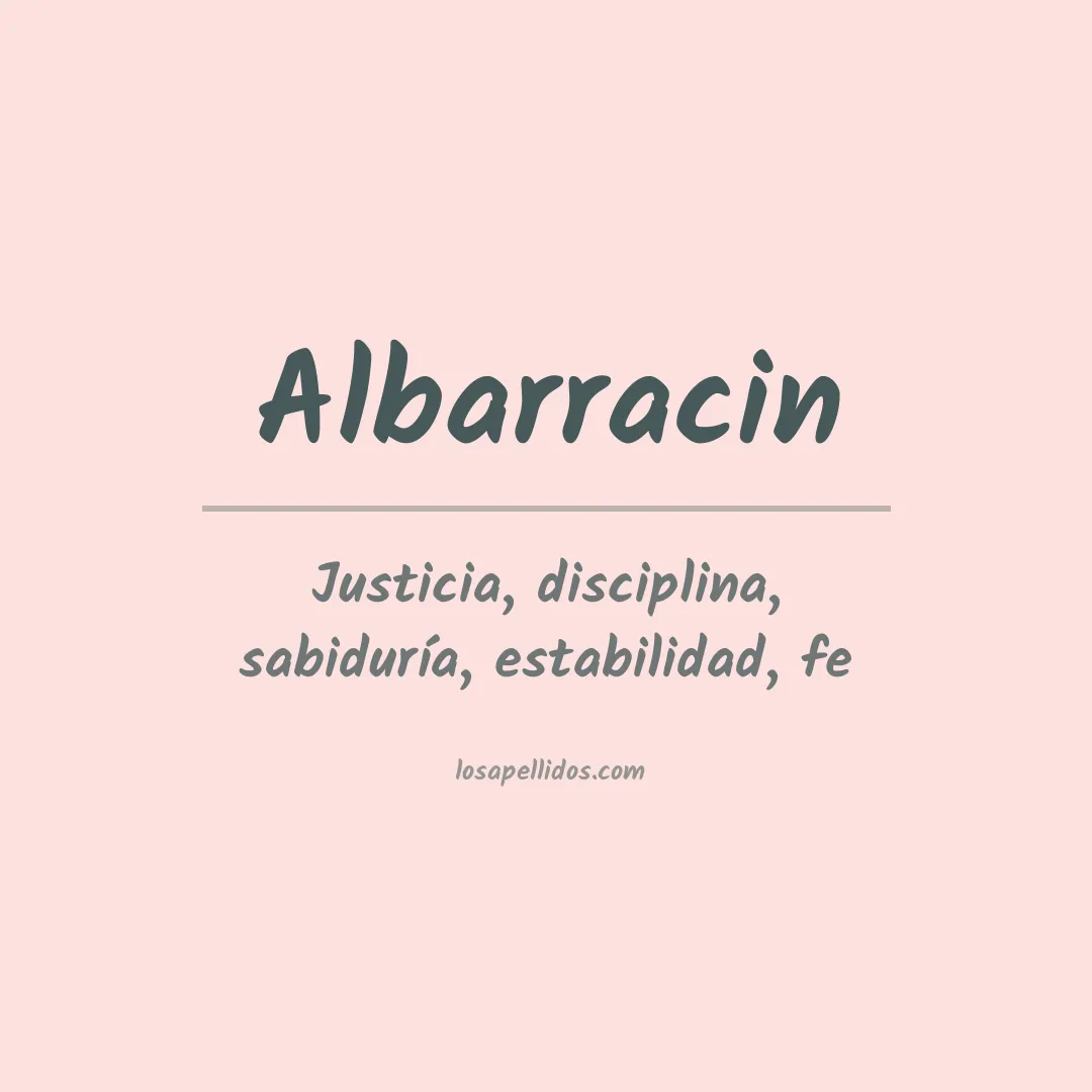 Significado del Apellido Albarracin