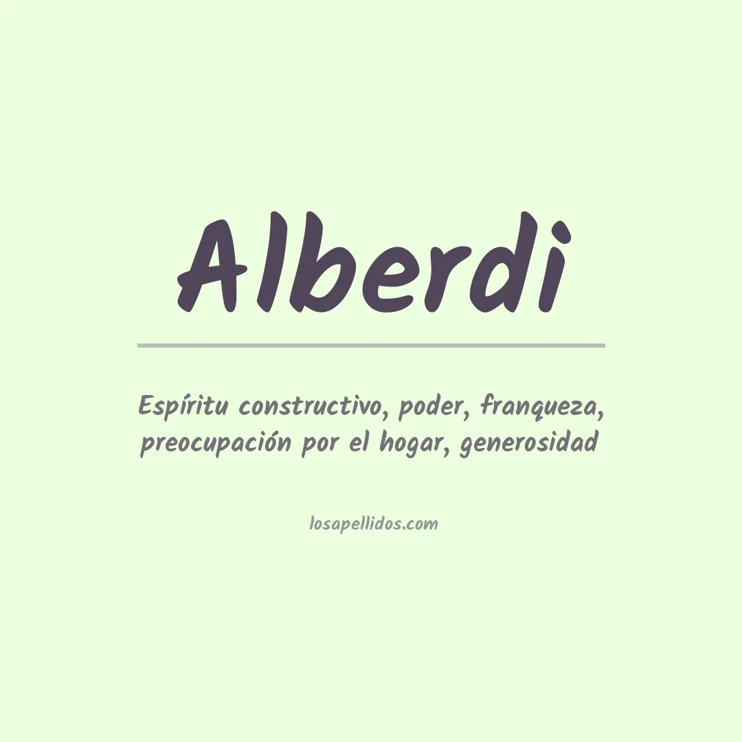 Significado del Apellido Alberdi