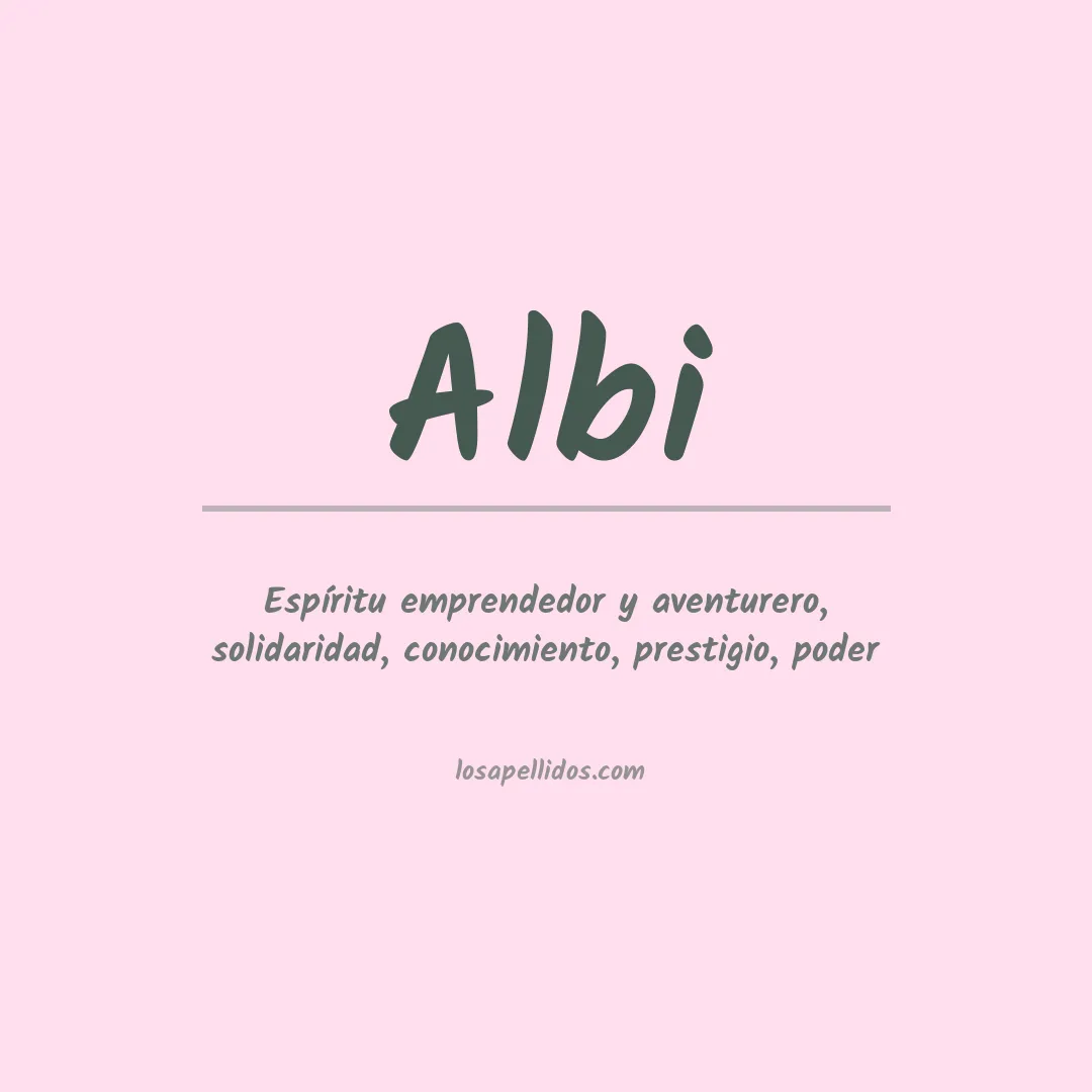 Significado del Apellido Albi