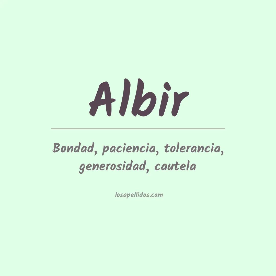 Significado del Apellido Albir