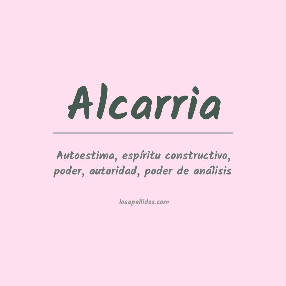 Significado del Apellido Alcarria