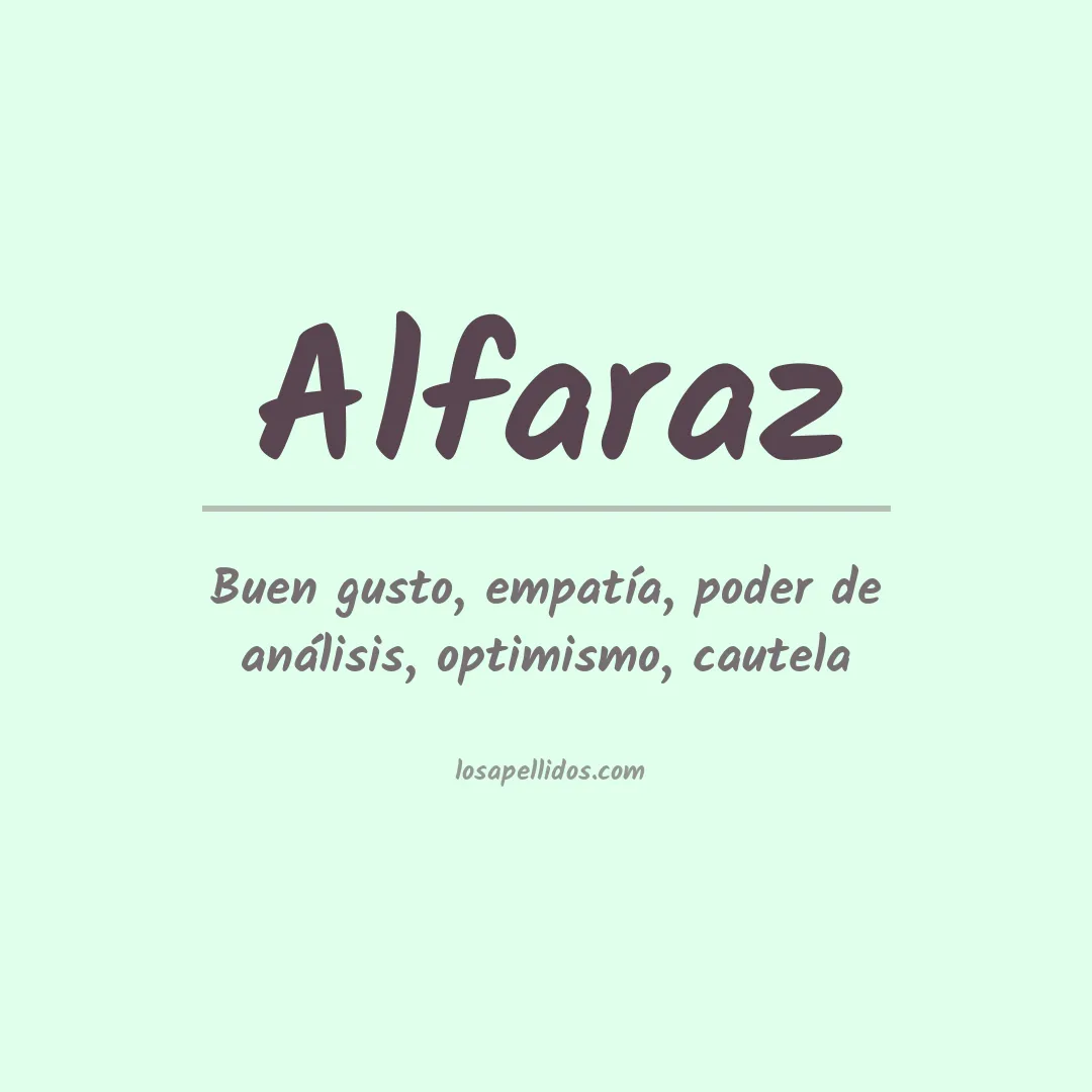Significado del Apellido Alfaraz