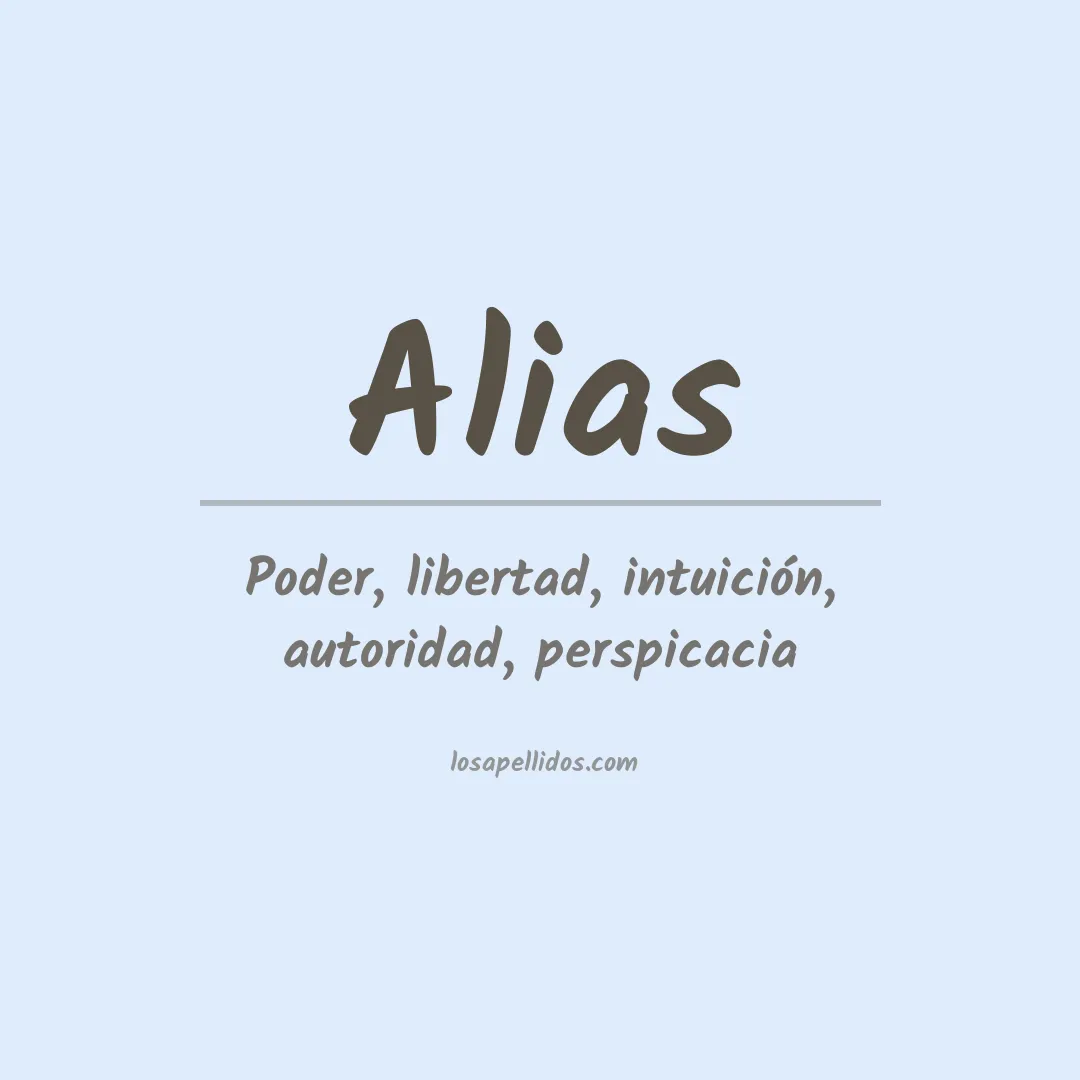 Significado del Apellido Alias