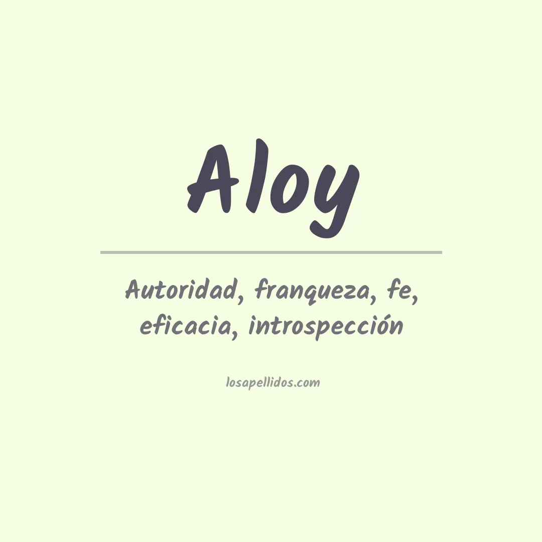 Significado del Apellido Aloy