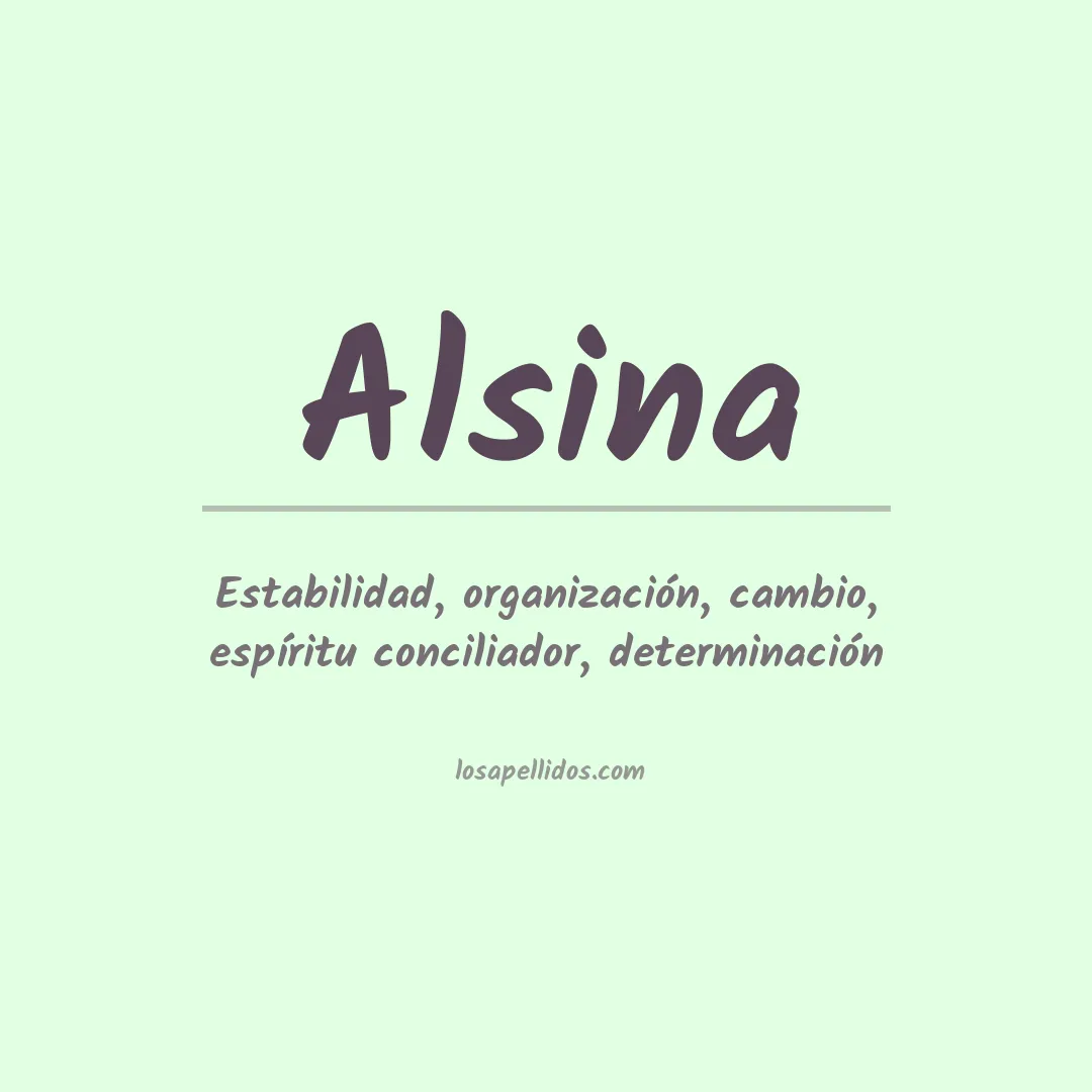 Significado del Apellido Alsina