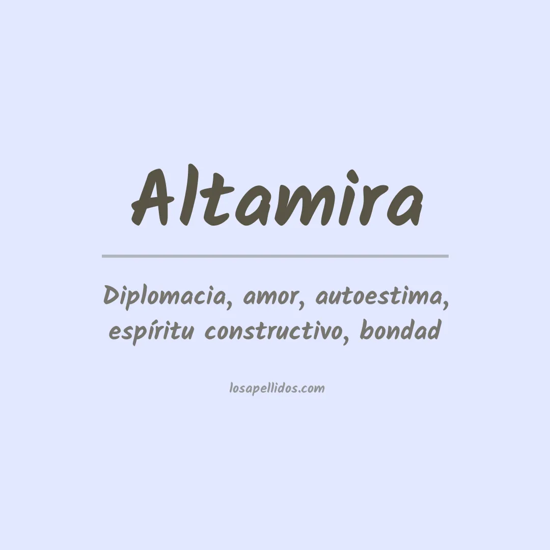 Significado del Apellido Altamira