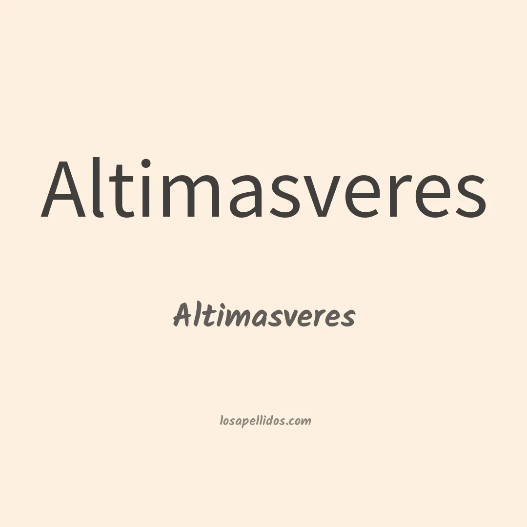 Altimasveres en chino