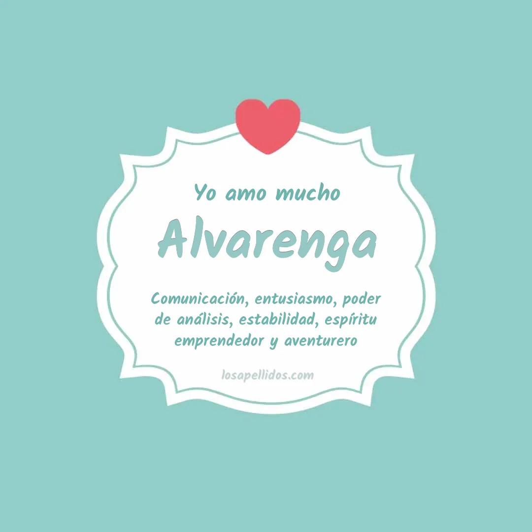 Yo amo mucho Alvarenga