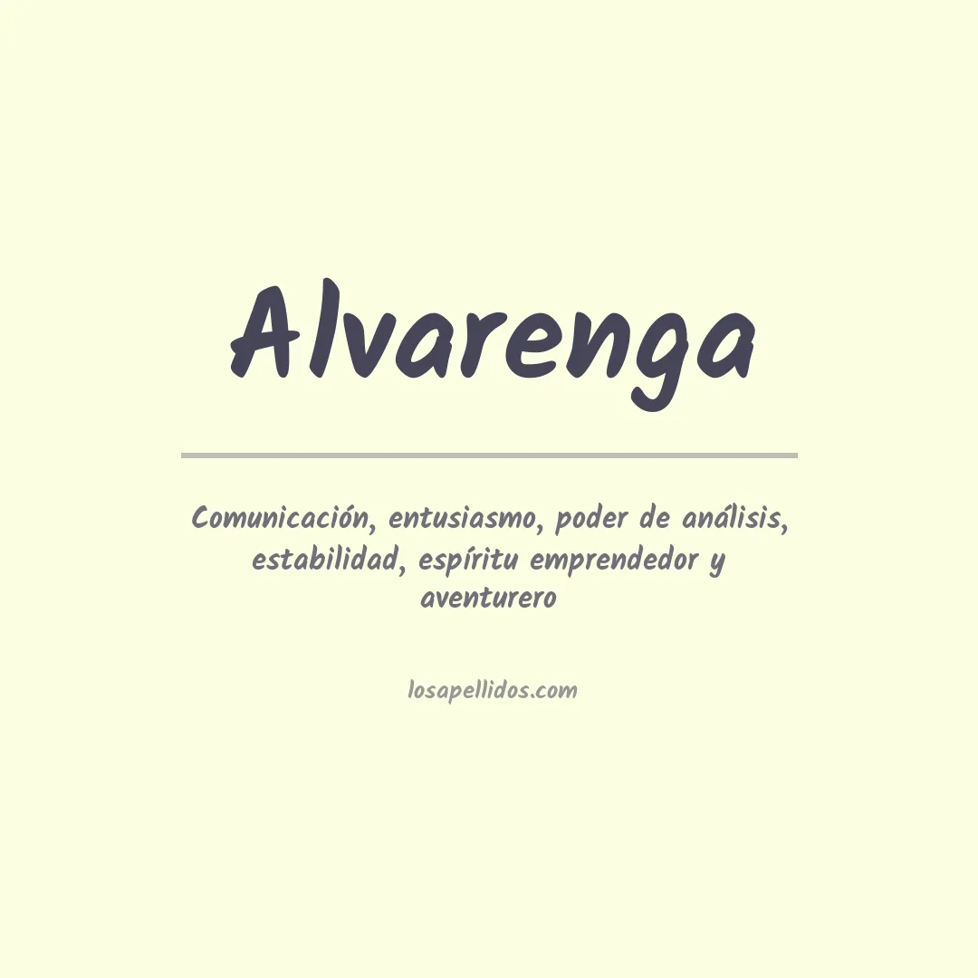 Significado del Apellido Alvarenga