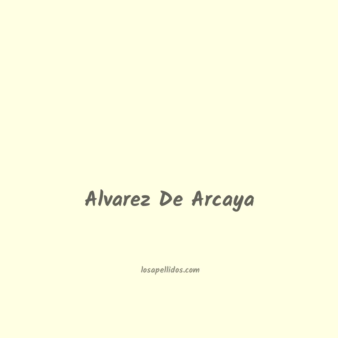 Alvarez de arcaya en chino