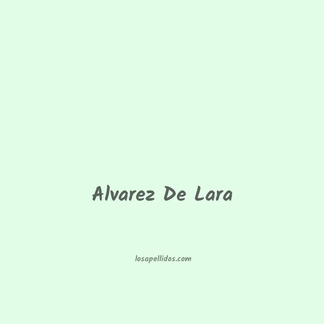 Alvarez de lara en chino