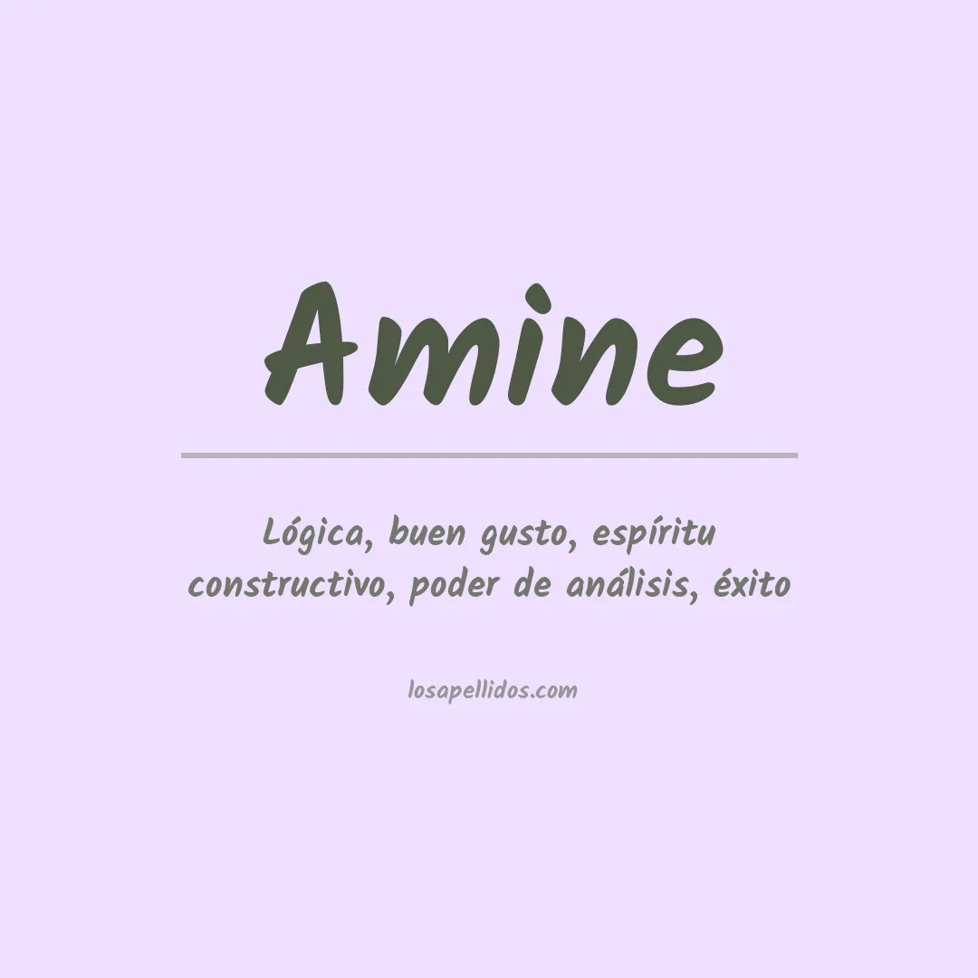 Significado del Apellido Amine