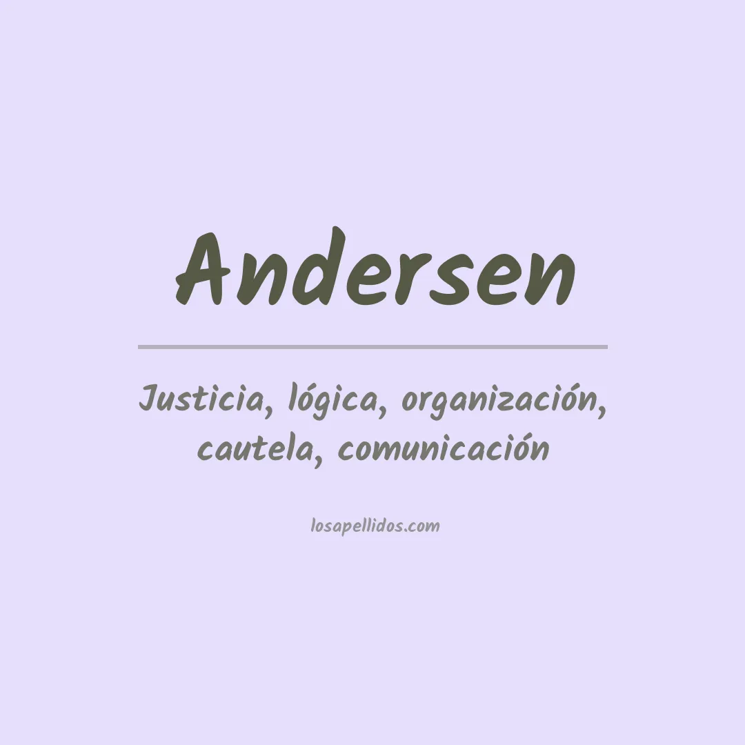 Significado del Apellido Andersen