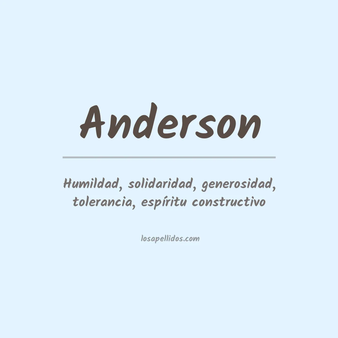 Significado del Apellido Anderson
