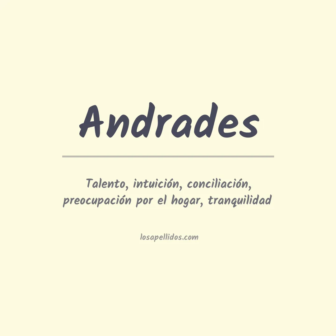 Significado del Apellido Andrades