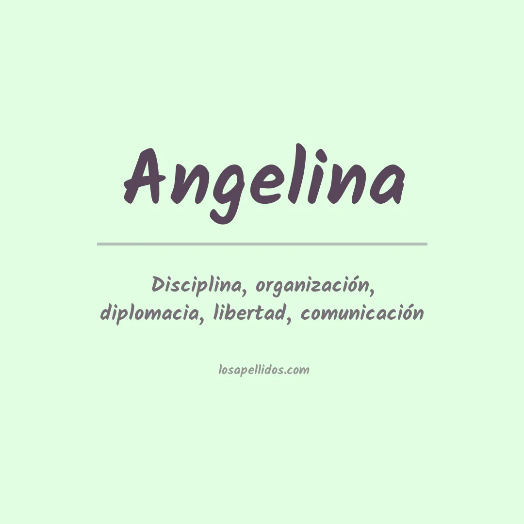 Significado del Apellido Angelina