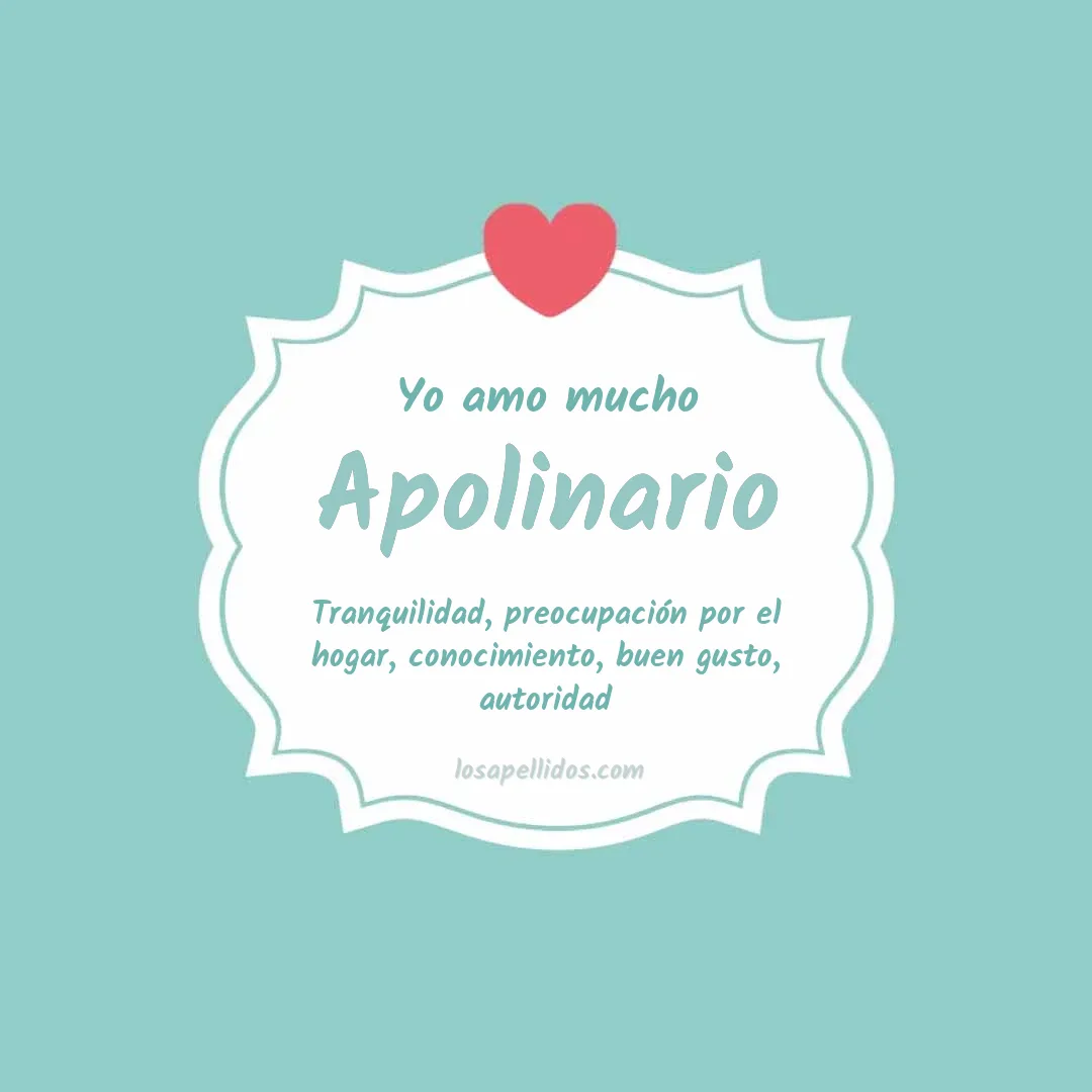 Yo amo mucho Apolinario