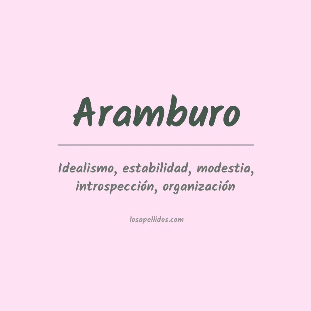 Significado del Apellido Aramburo