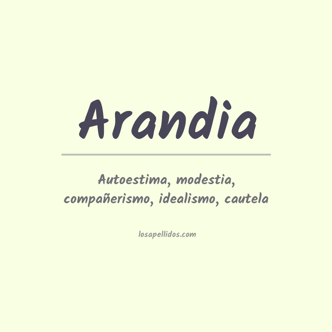 Significado del Apellido Arandia