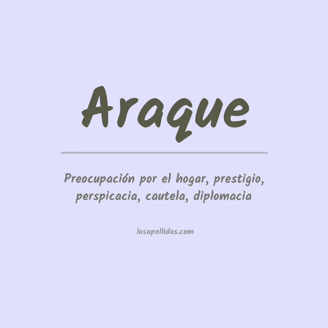 Significado del Apellido Araque