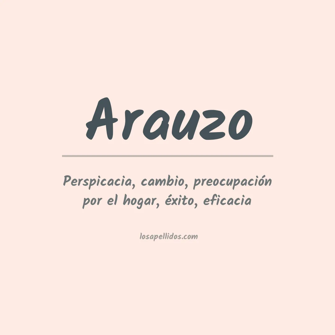 Significado del Apellido Arauzo