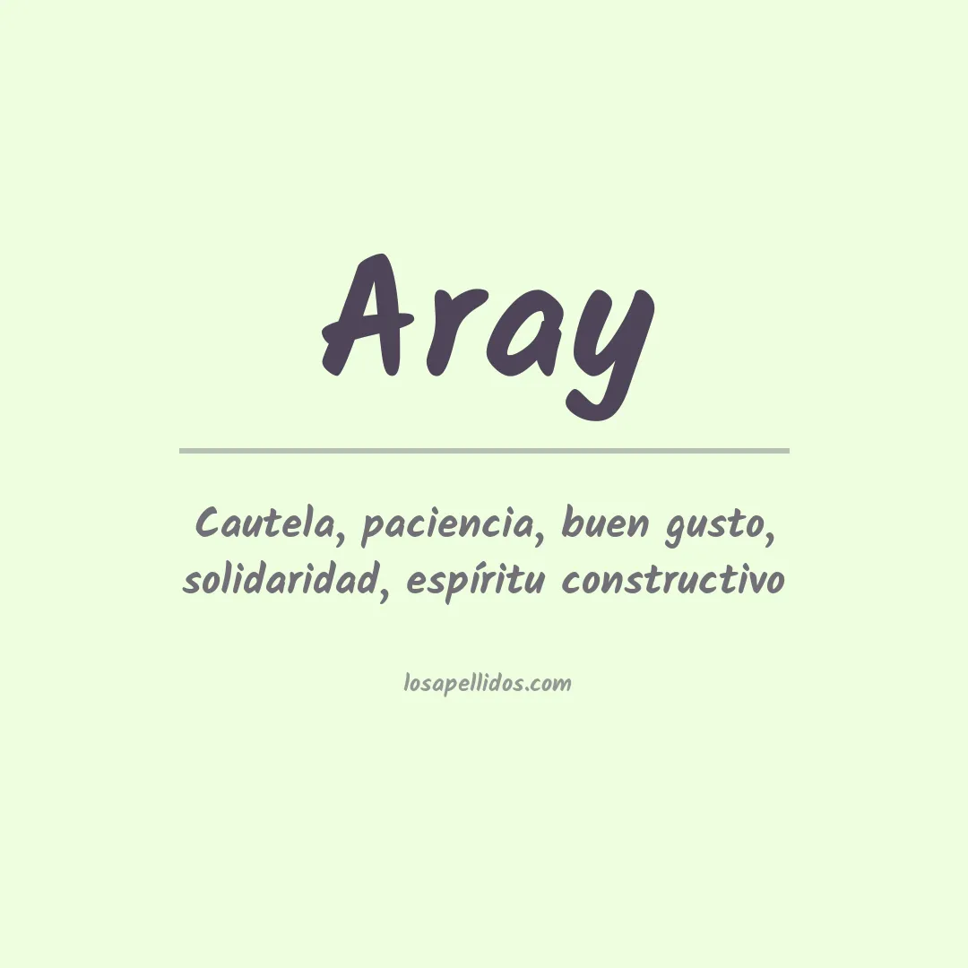 Significado del Apellido Aray
