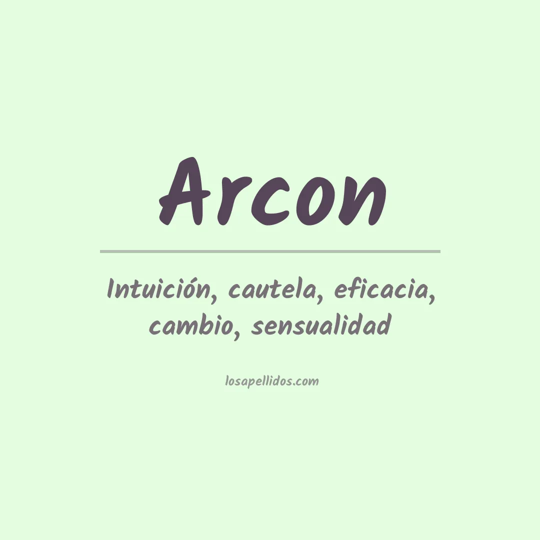 Significado del Apellido Arcon
