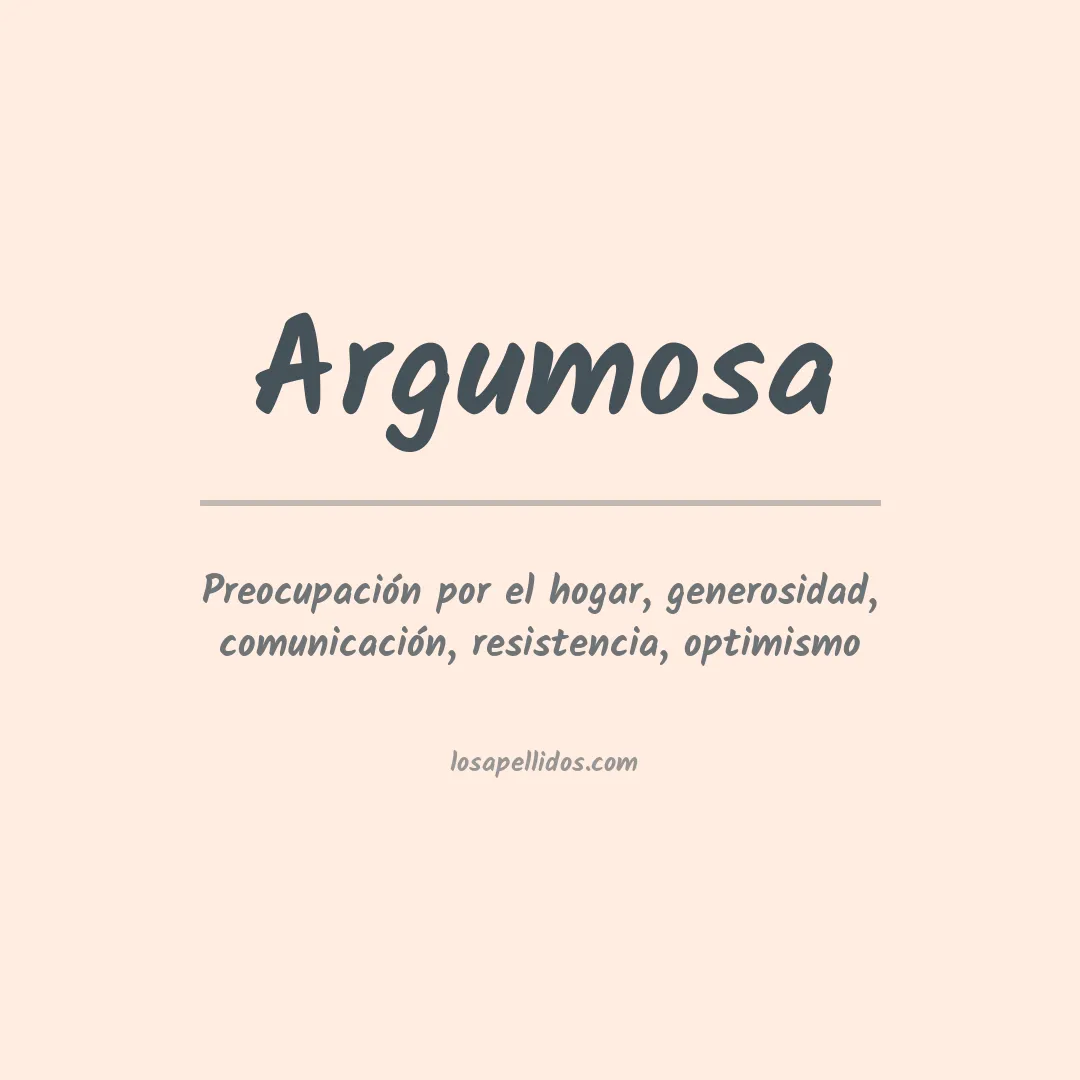 Significado del Apellido Argumosa