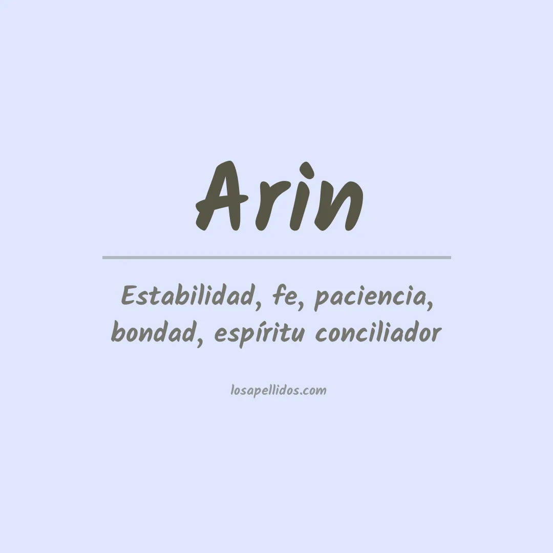 Significado del Apellido Arin