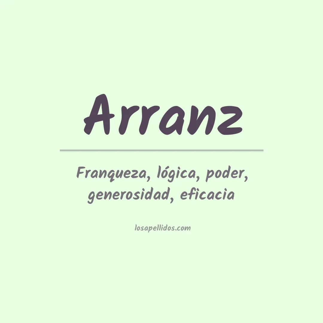 Significado del Apellido Arranz