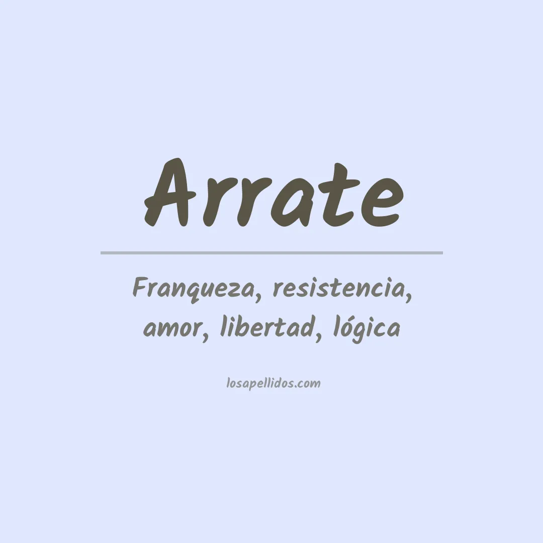 Significado del Apellido Arrate