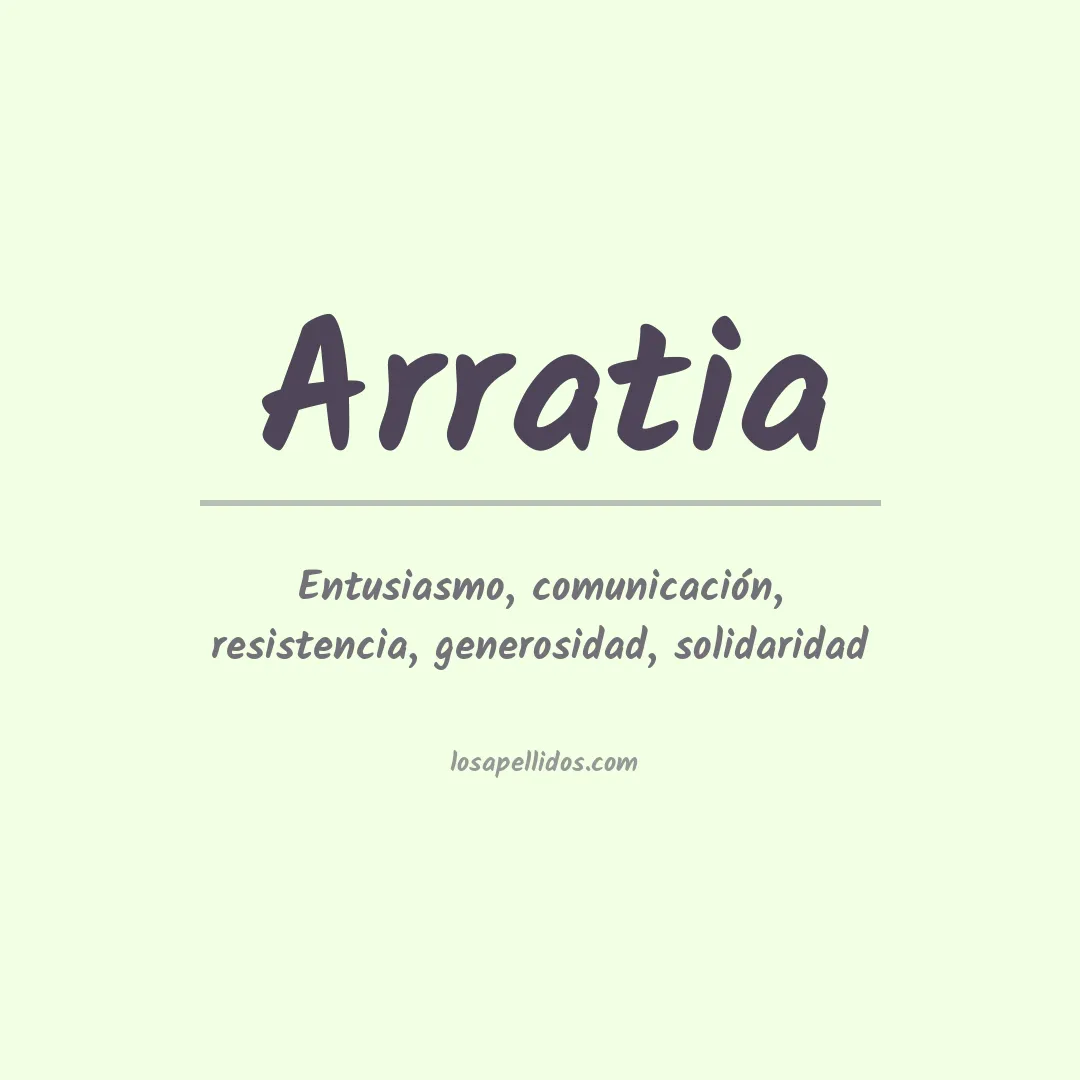Significado del Apellido Arratia