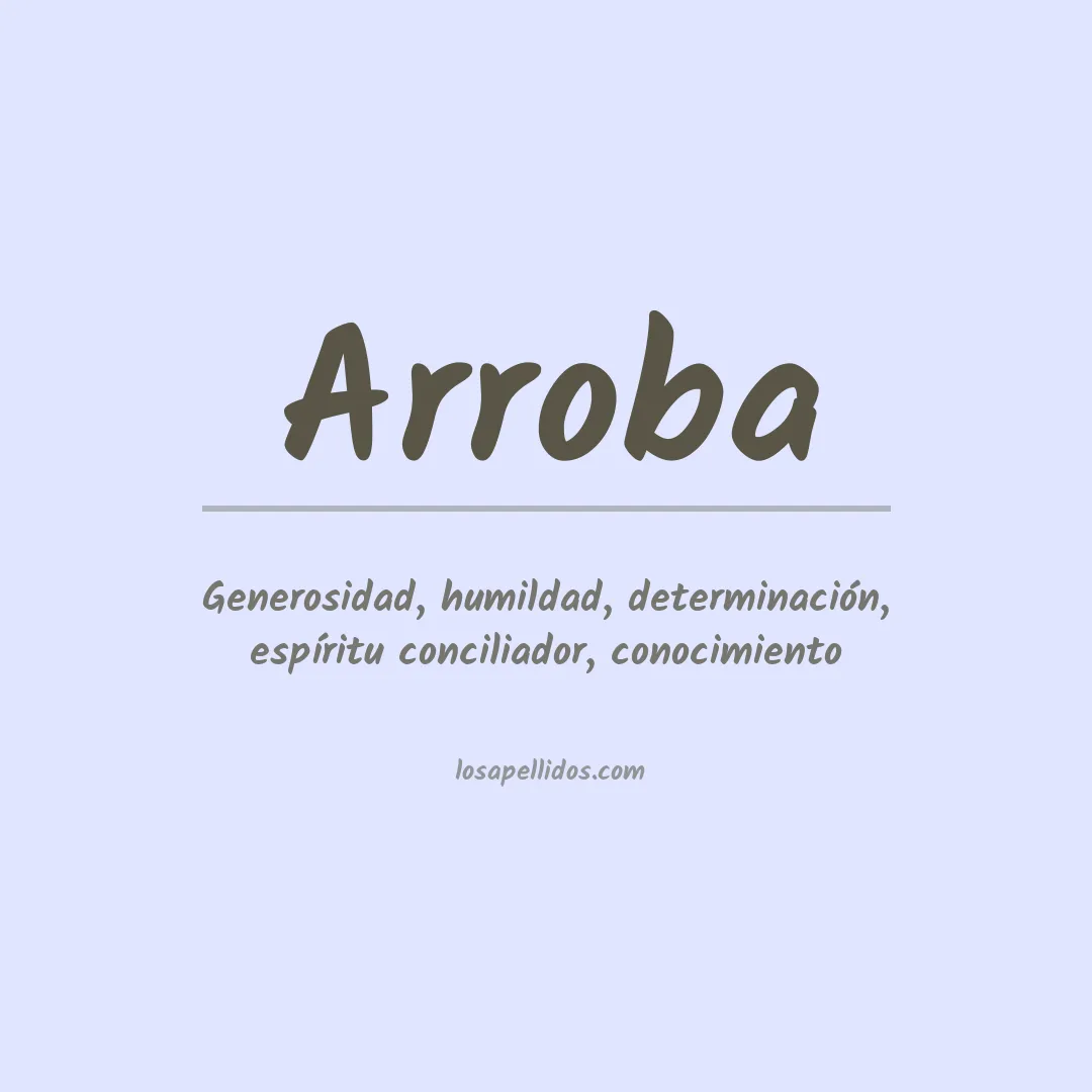 Significado del Apellido Arroba