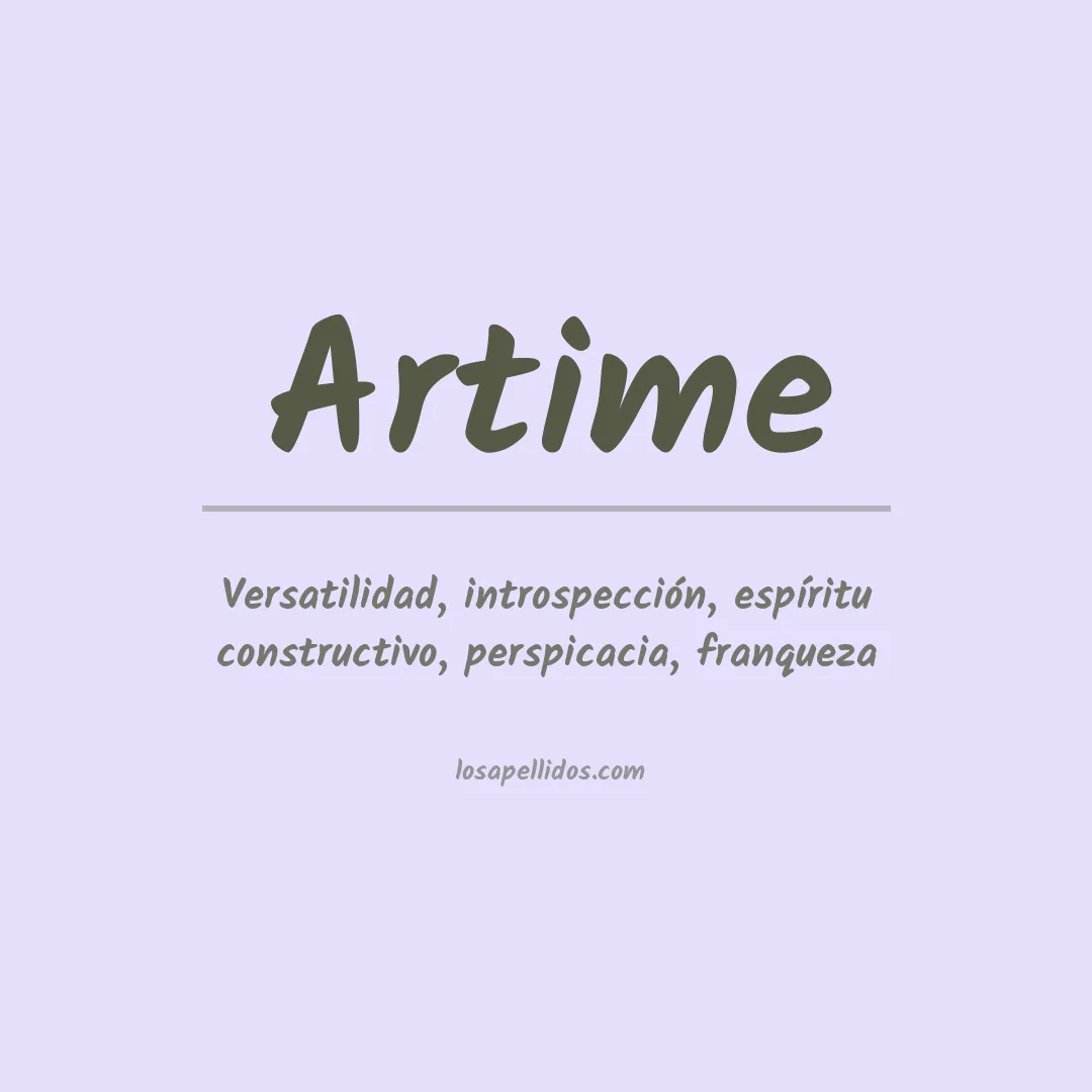 Significado del Apellido Artime