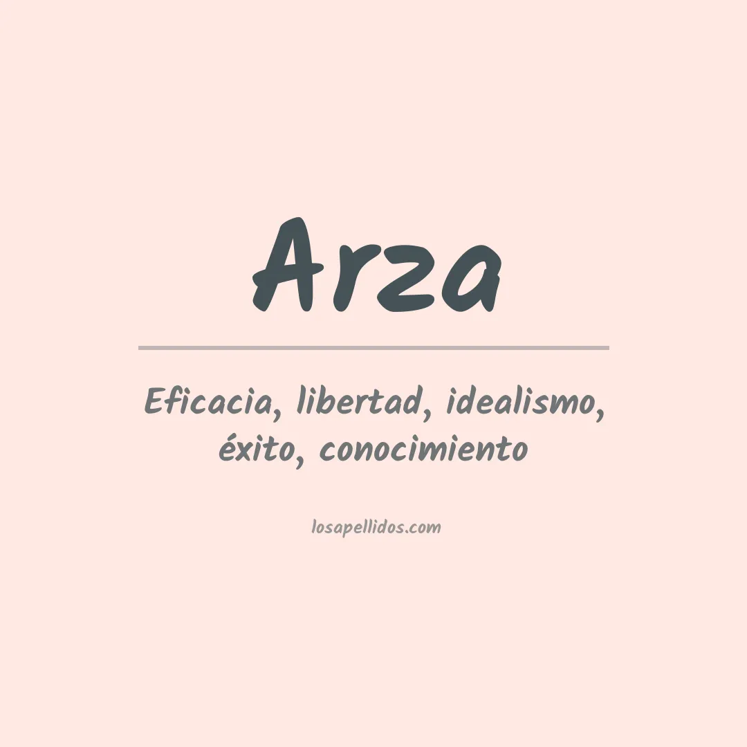 Significado del Apellido Arza