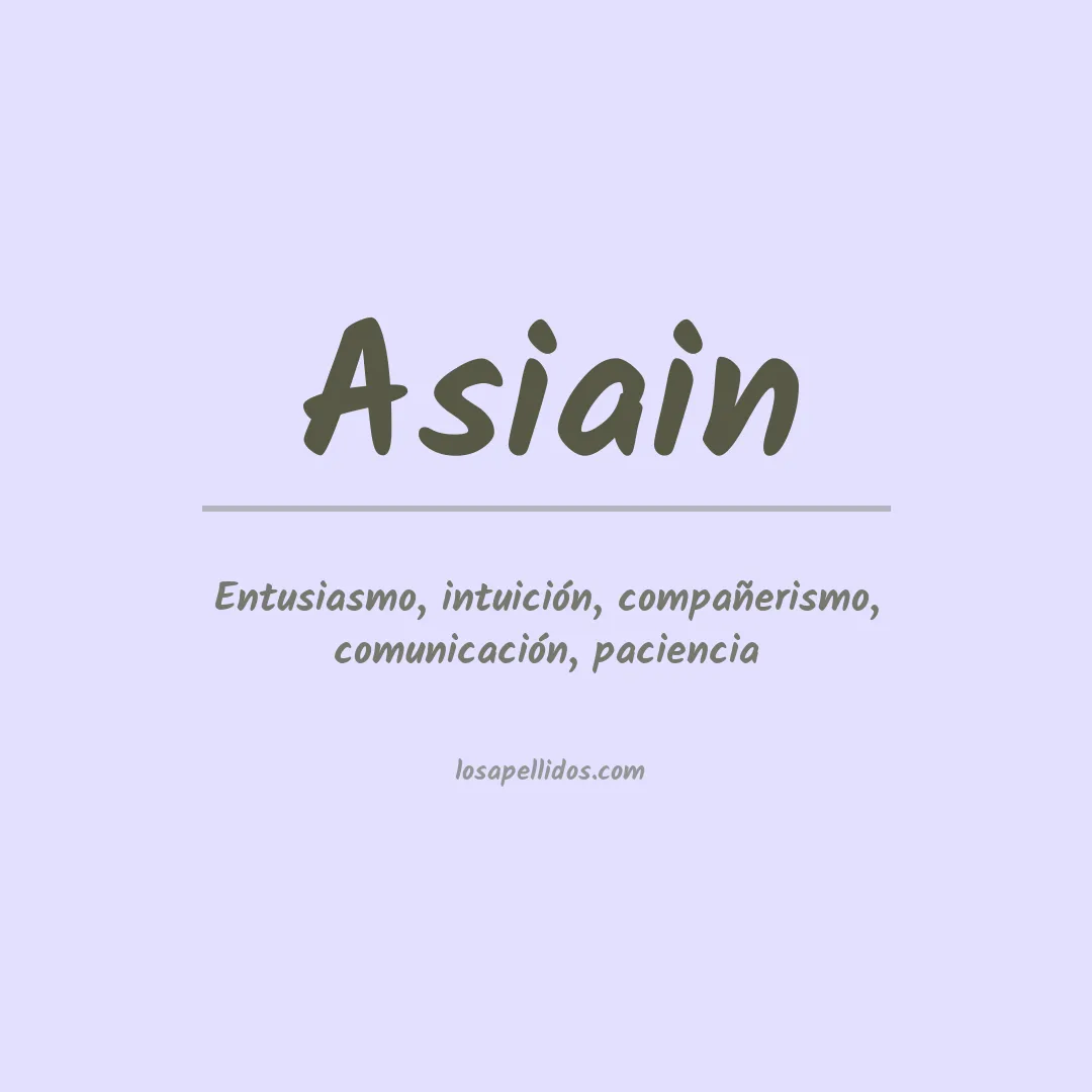 Significado del Apellido Asiain