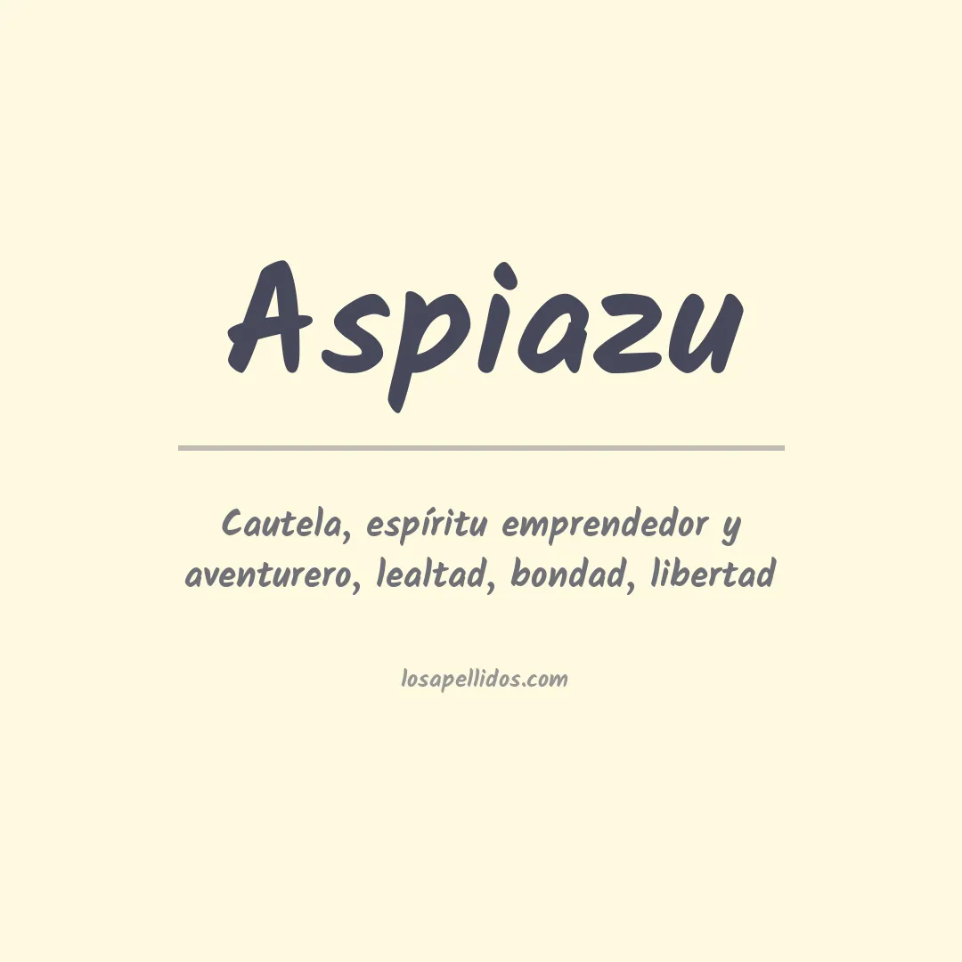 Significado del Apellido Aspiazu